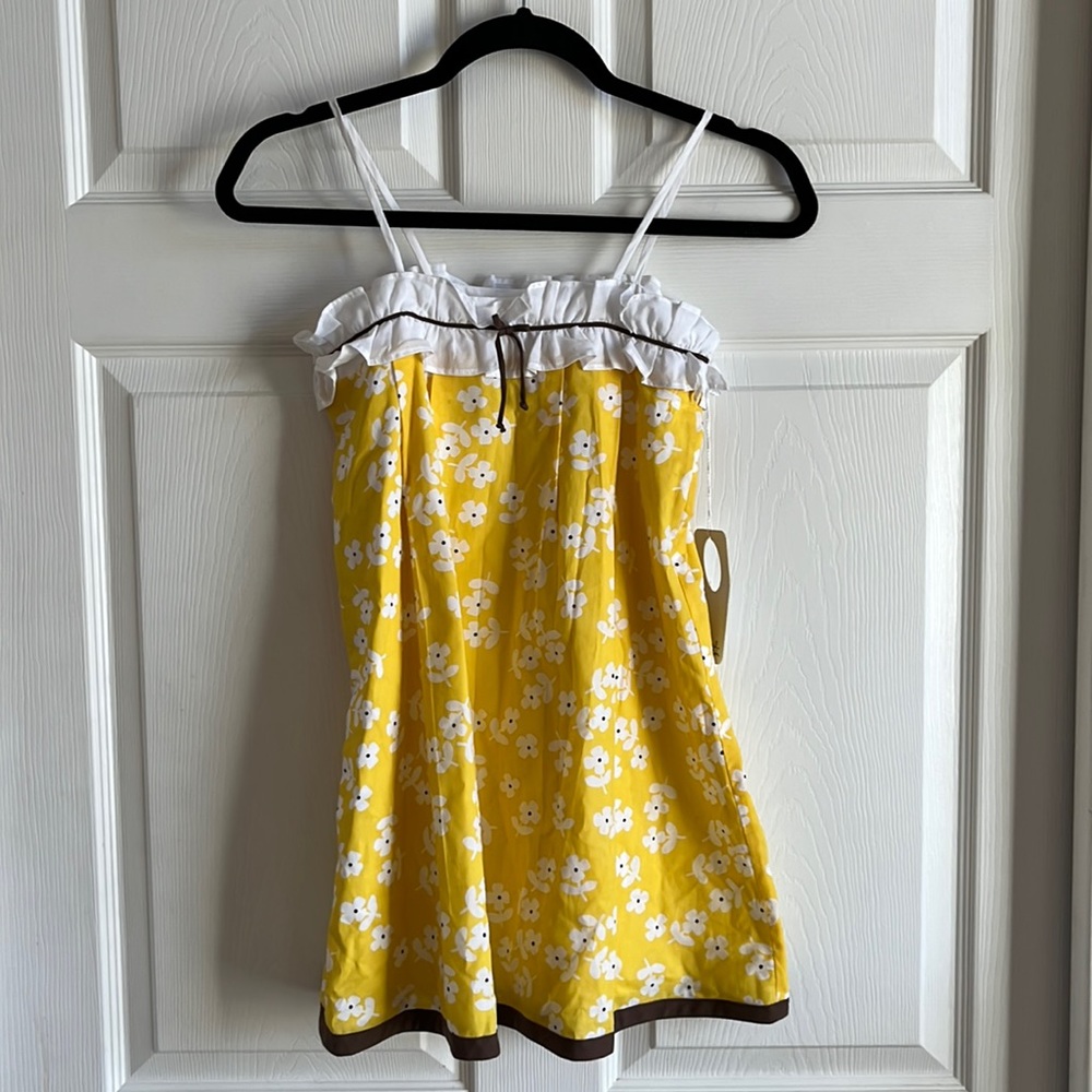 NWT Isabel Garreton Dress / yellow white floral / SZ 6X